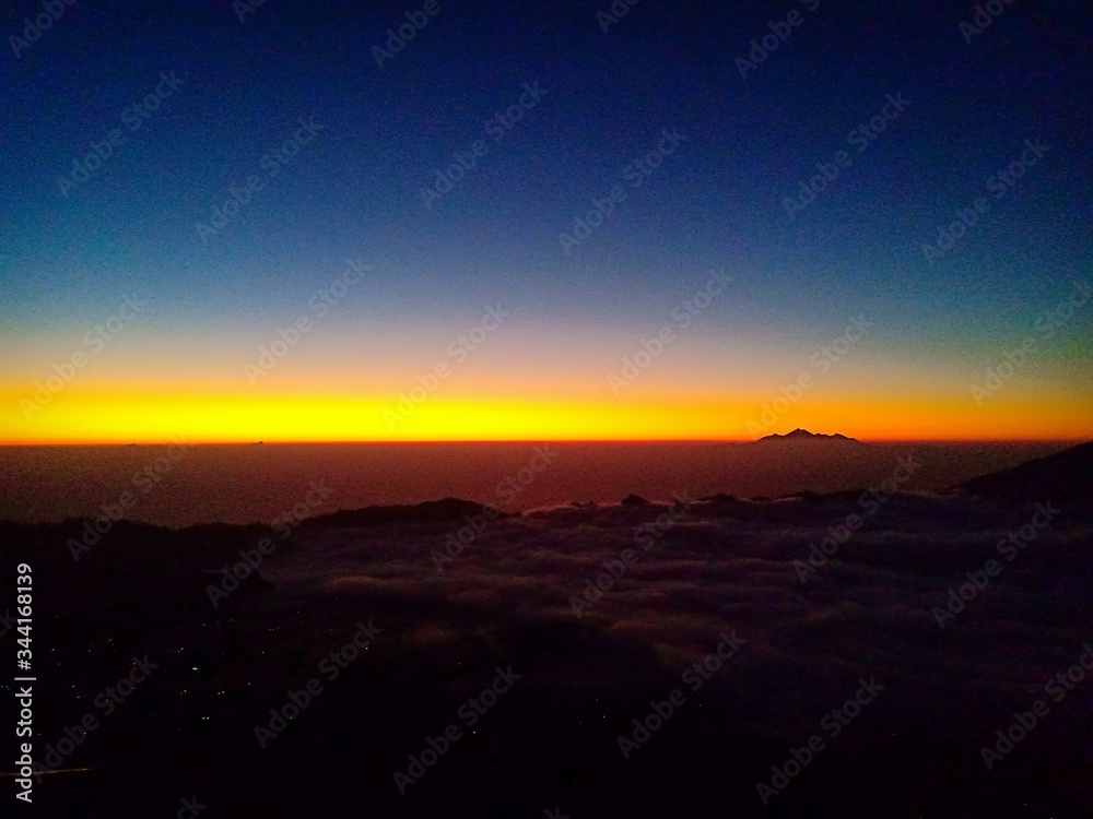 Sunrise in the mount Batur Bali