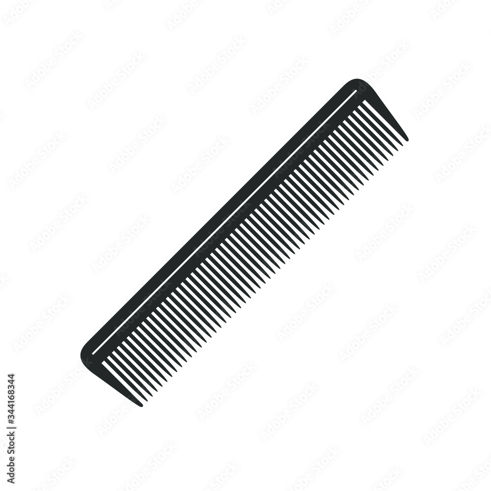 Hairbrush graphic icon. Comb sign isolated on white background. Barbershop symbols. Vector illustration Hairbrush graphic icon. Comb sign isolated on white background. Barbershop symbols. Vector illustration