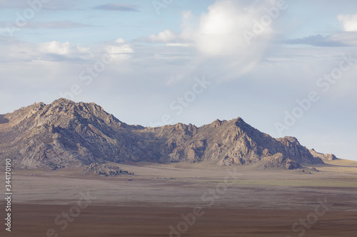 The vast wilderness of Khogno Khan national park, Mongolia.