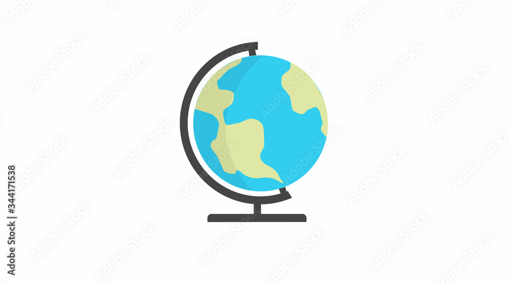Vector Isolated Illustration of an Earth Globe