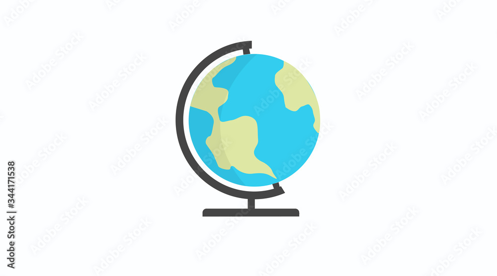 Vector Isolated Illustration of an Earth Globe Vector Isolated Illustration of an Earth Globe