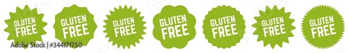 Gluten-Free Tag Green | Icon | Sticker | Label | Variations