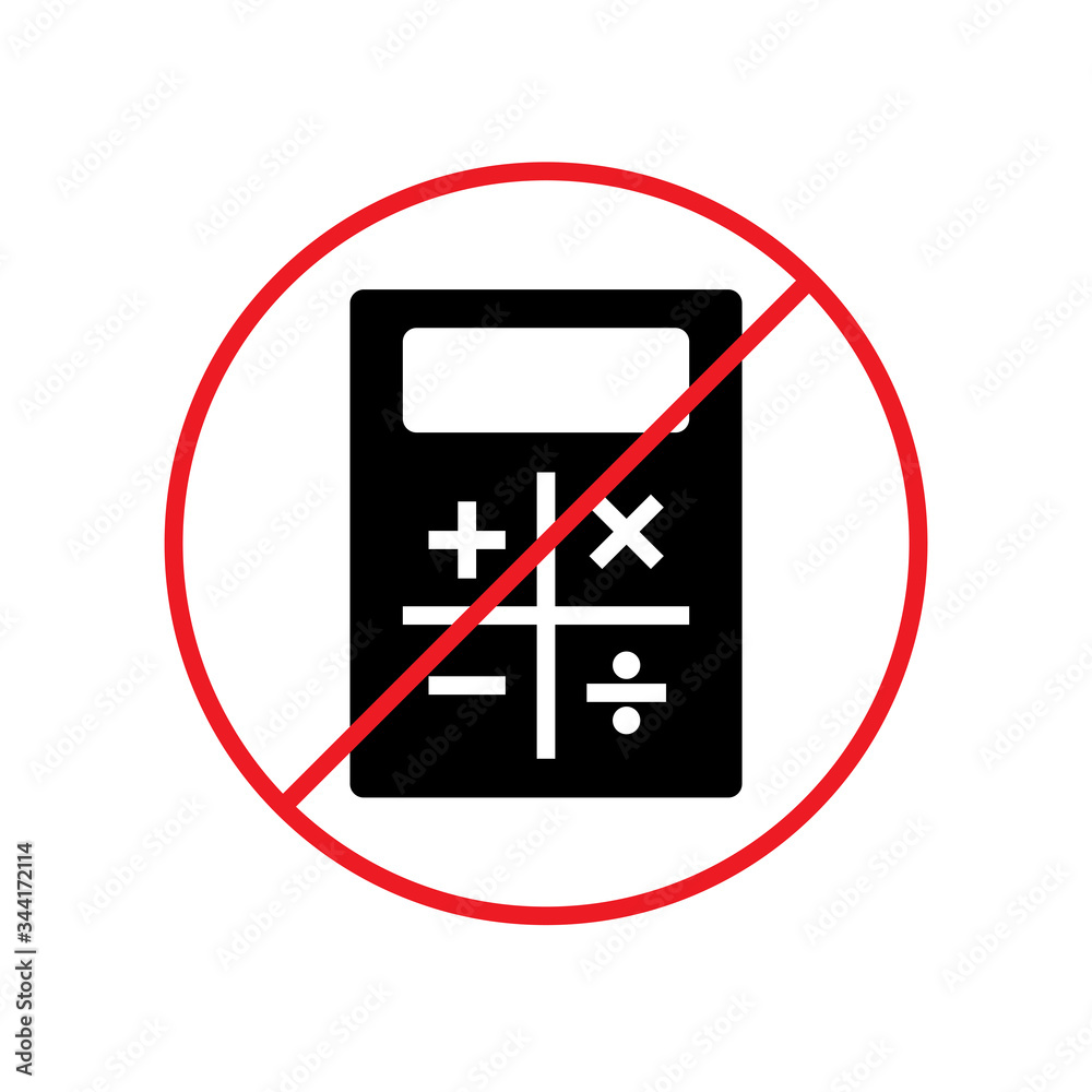 No Calculator Icon Design Vector No Calculator Icon Design Vector