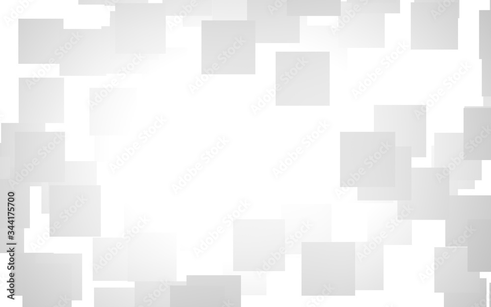 White abstract background. Misty backdrop with grey squares. 3D illustration