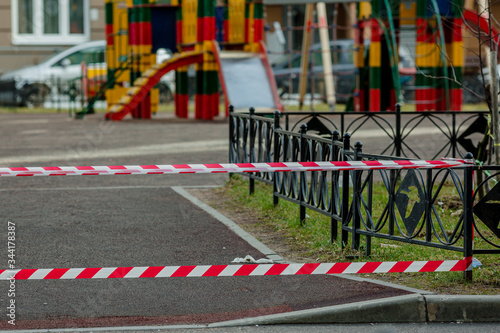 quarantined playground during pandemic virus