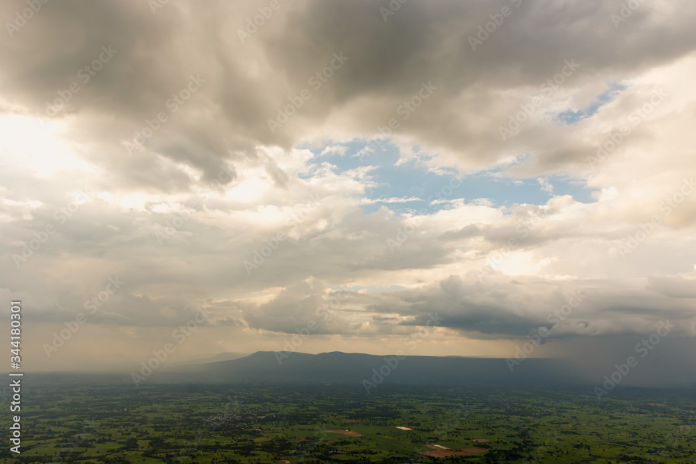 Fototapeta premium storm clouds over the field