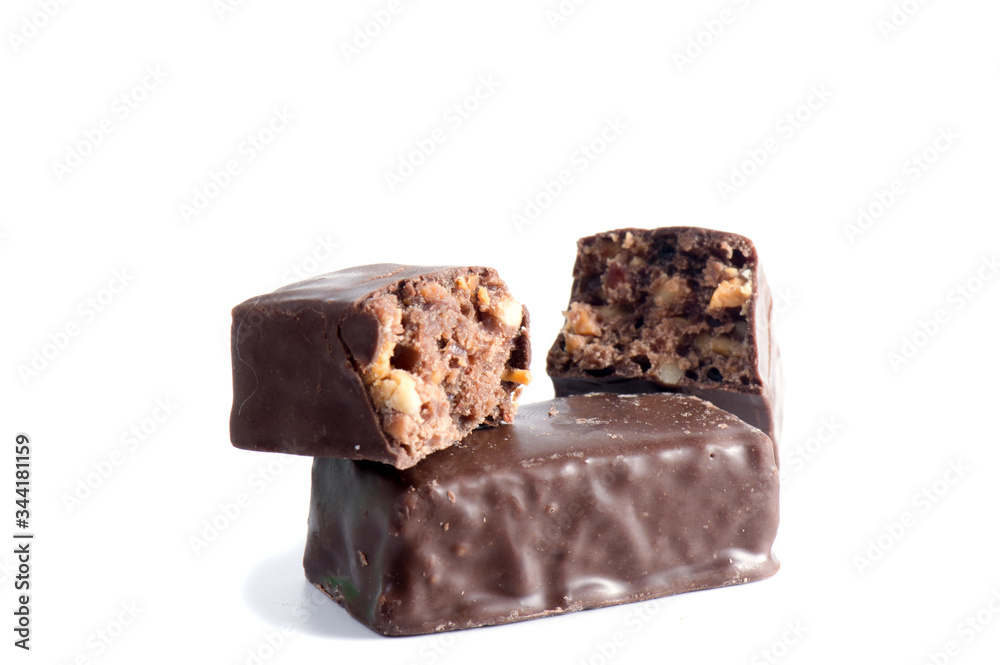Chocolate candies isolated on white background Chocolate candies isolated on white background