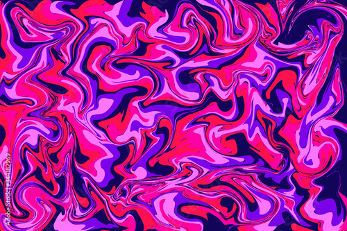 Marble textured in neon red, violet, blue color background (Vector)