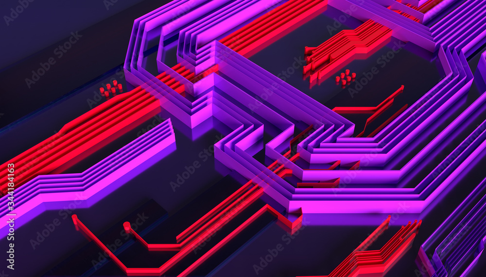 Futuristic background concept 3D illustration Futuristic background concept 3D illustration