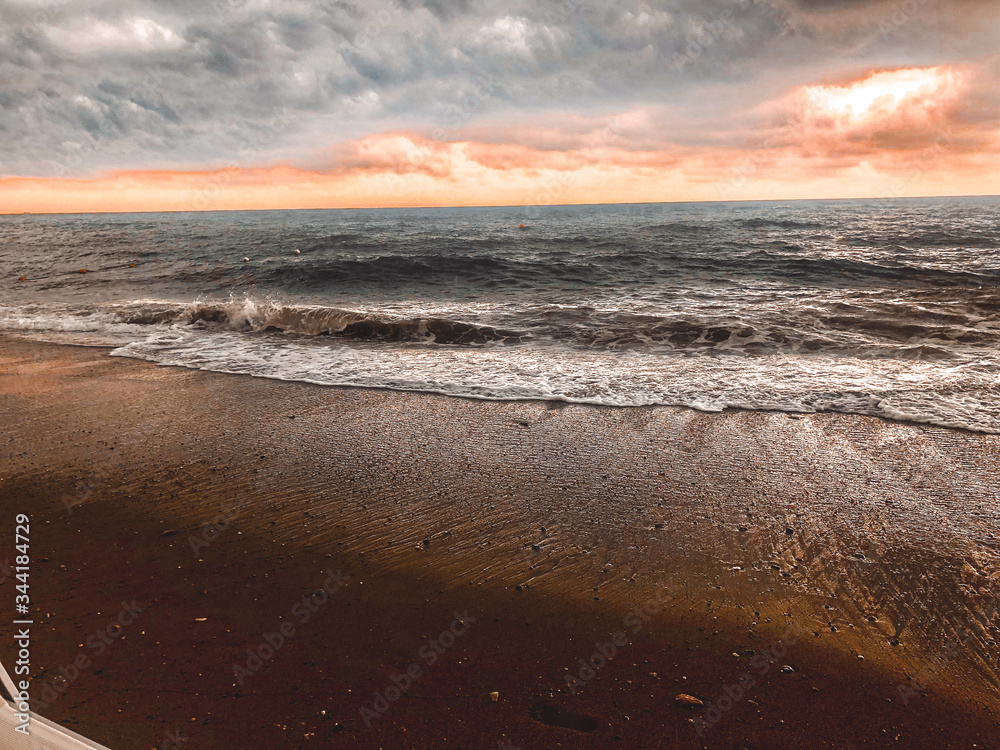 sunset on the beach