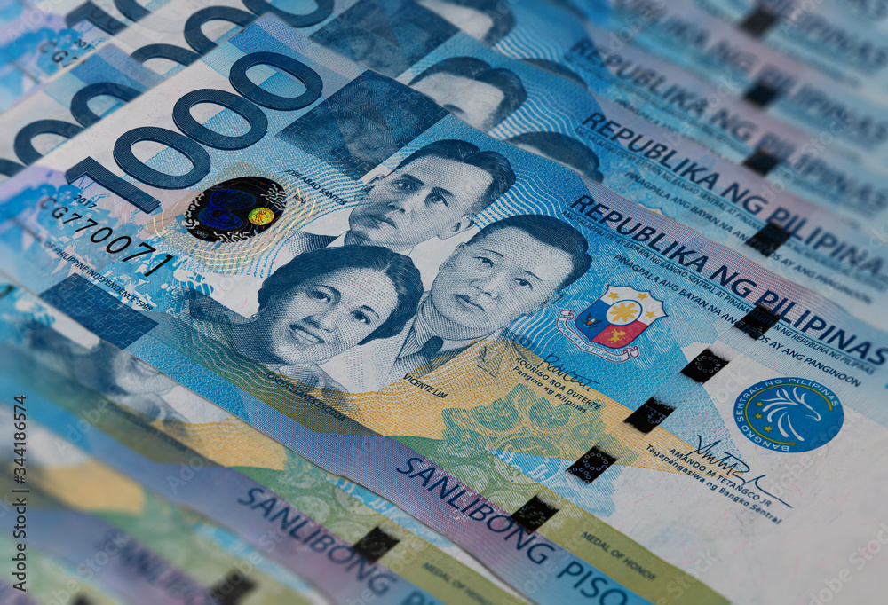 Front Side Of 1000 Peso Bill Of The Philippines A Fan Of 1000 