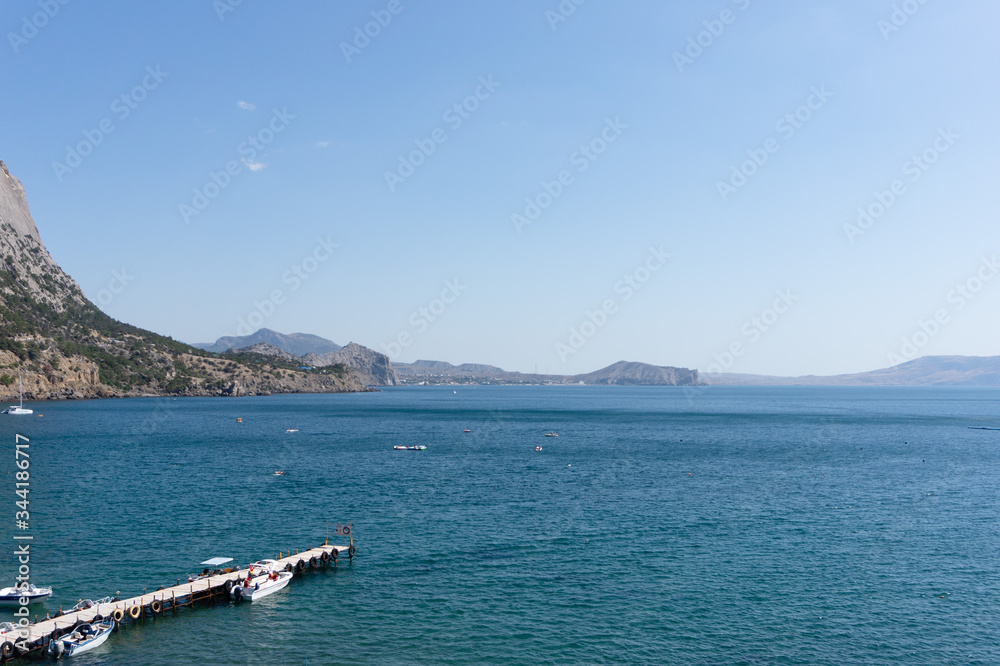 sea and mountains in Crimea
