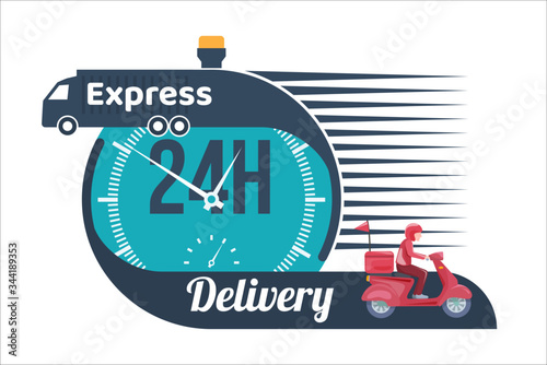 24 hour express delivery. shipping cargo transport service