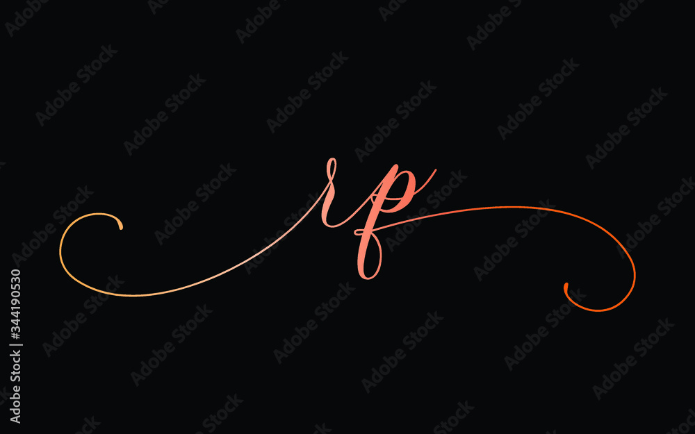 rp or r, p Lowercase Cursive Letter Initial Logo Design, Vector Template rp or r, p Lowercase Cursive Letter Initial Logo Design, Vector Template