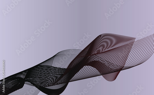 Elegant abstract smooth swoosh speed gray wave modern stream background. Vector illustration