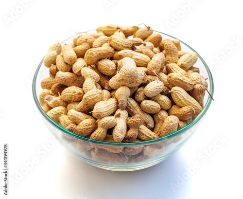 Inshell peanuts in a bowl