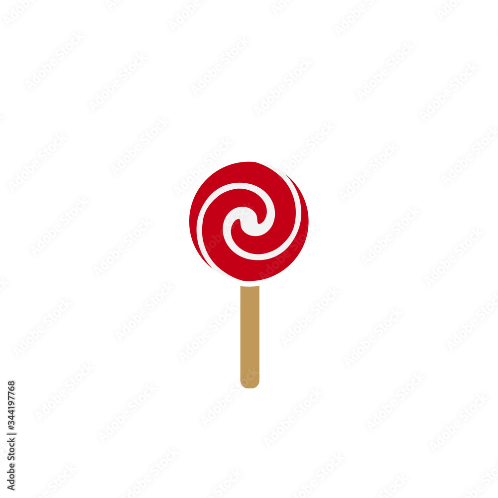 Candy lollipop vector icon simple design Candy lollipop vector icon simple design