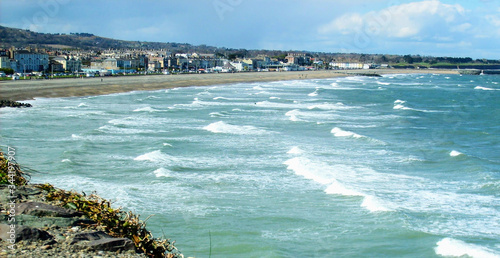 Fotografie Coast view of Bray Village, Ireland