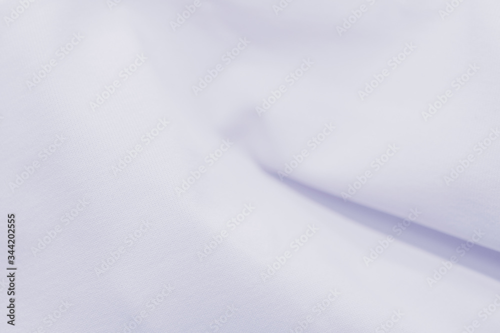 Fototapeta premium Clear background of cloth white in macro and blur background perfect for space for text