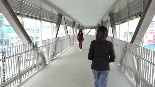 Wallpaper Mural Asian woman wear face mask for protect COVID-19 virus,Thailand people,social distancing Torontodigital.ca