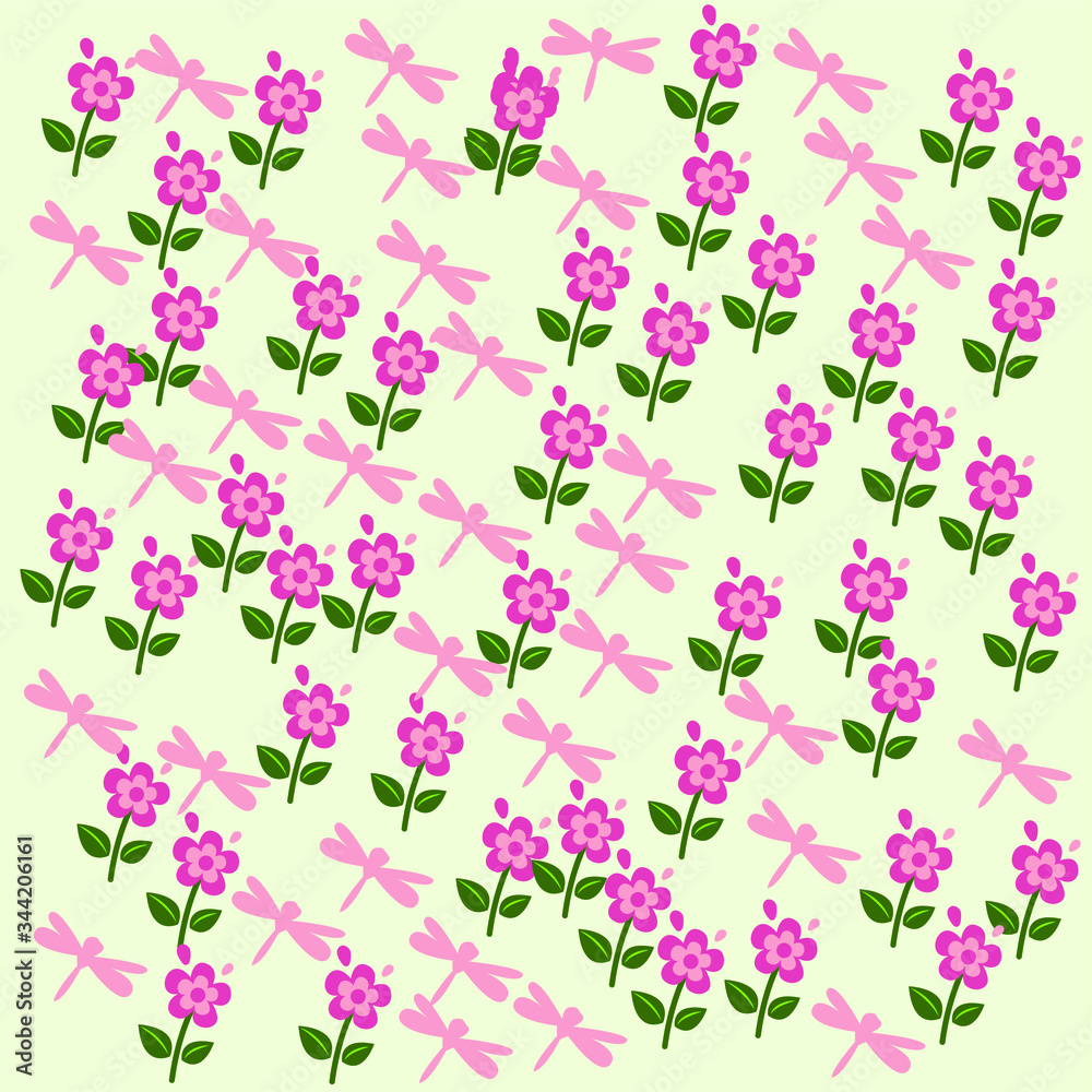 pink flowers background