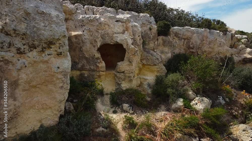 Mysterious rock cut shrine or tomb in Malta Mysterious rock cut shrine or tomb in Malta
