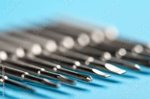 .A set of screwdrivers for repairing phones, smartphones, PCs and other office equipment.