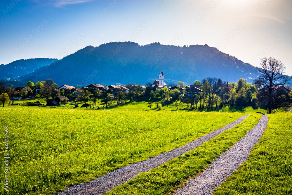 Fototapeta premium landscape and village wackersberg