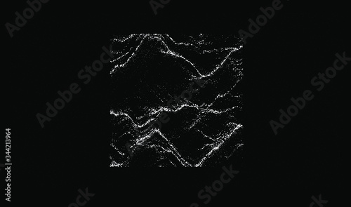 Dotted surface made with Generative art algorithm - Perlin gradient simplex noise for texture synthesis. Isotropic continuous texture.