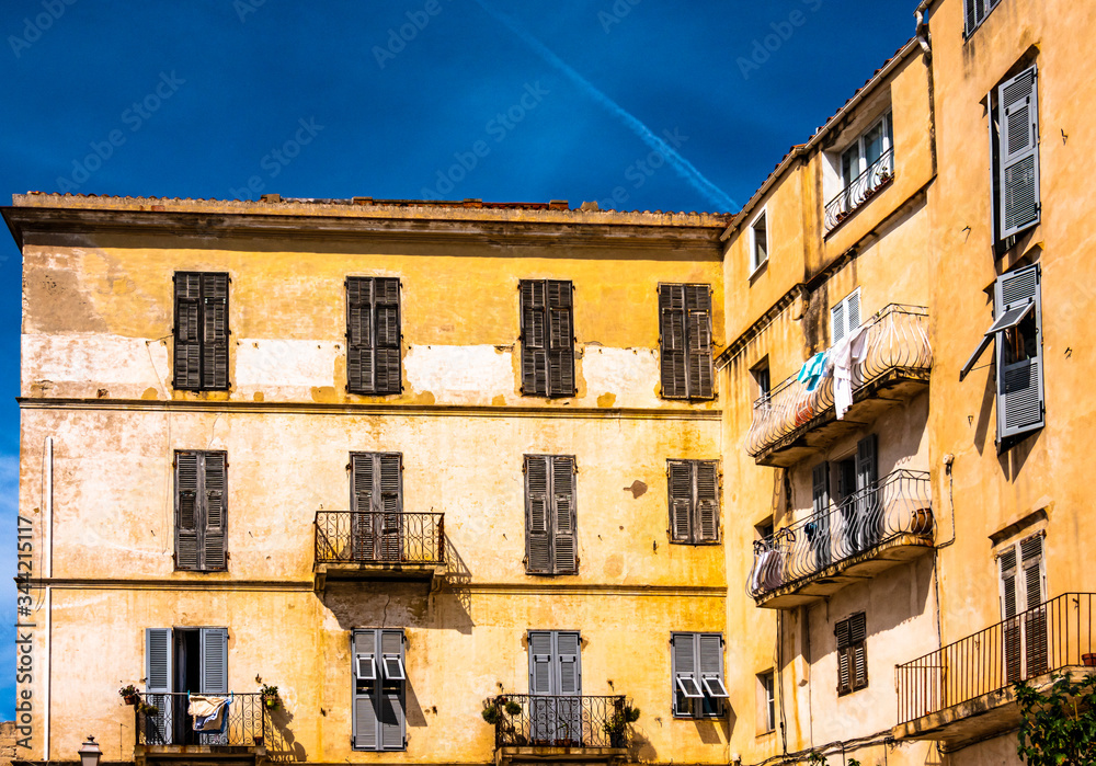 typical old facade in italy