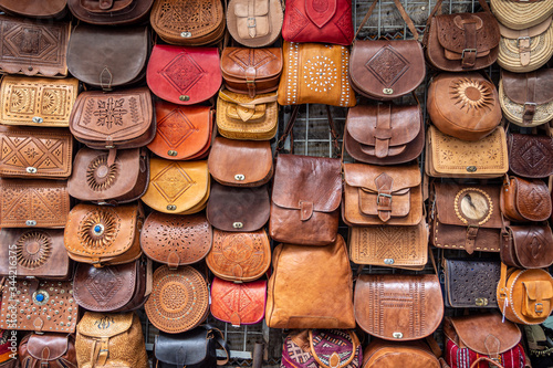 Moroccan craft handbags © Pierre-Yves Babelon