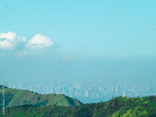 Mountains overlooking the city