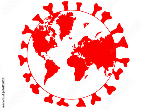 World Coronavirus Vector illustration covid-19 virus pandemic malady ailment trouble infirmity sickness illness novel coronavirus 2019-nCoV. coronavirus outbreak concept. covid coronavirus infection. 