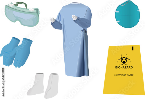 Vector Images of Personal Protective Equipment (PPE) Kit
