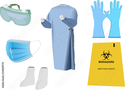 Vector Images of Personal Protective Equipment (PPE) Kit
