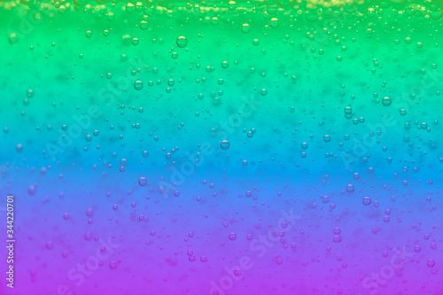 Colored liquid bubble background with bubbles