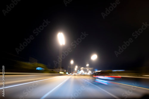 Abstract motion speed effect on motorway