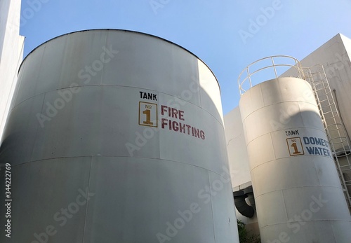 Water tank for fire fighting