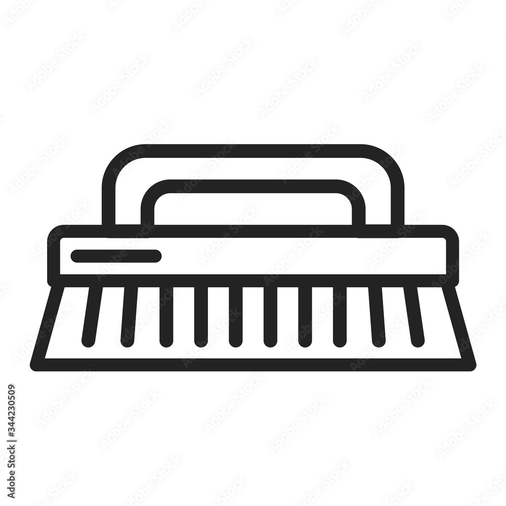 Reusable bamboo wood brush line black icon. Zero waste lifestyle. Outline pictogram for web page, mobile app, promo. Reusable bamboo wood brush line black icon. Zero waste lifestyle. Outline pictogram for web page, mobile app, promo.