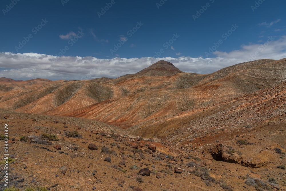 desert island panorama of Fuerteventura canary archipelago