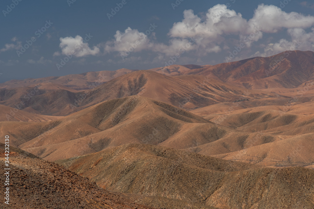 Fototapeta premium desert island panorama of Fuerteventura canary archipelago