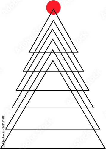 abstract Christmas tree