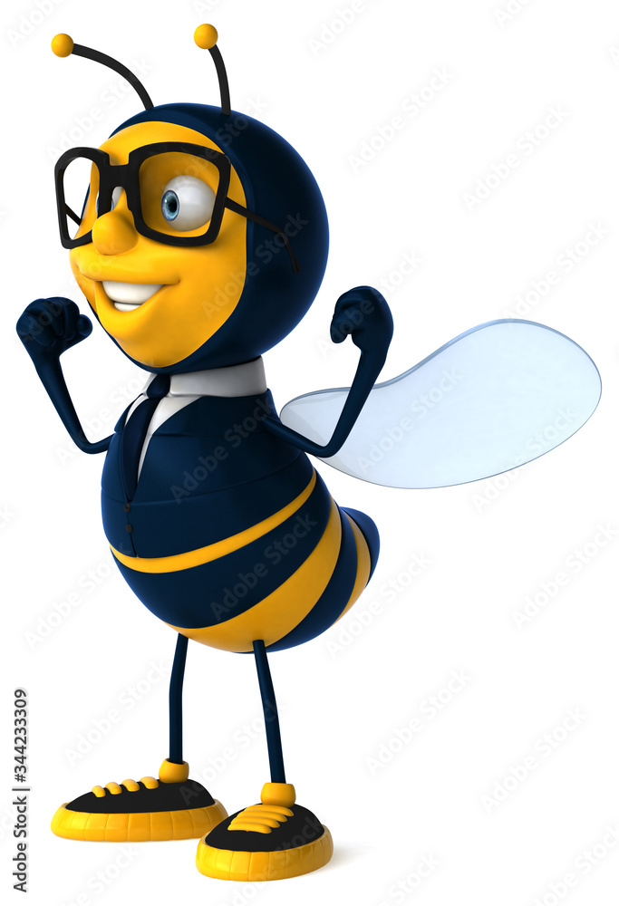 3D Illustration of a business bee