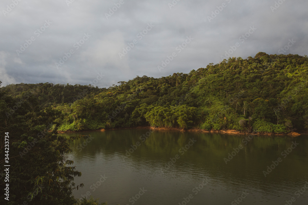Fototapeta premium Beautiful landscape of Dam in Colombia