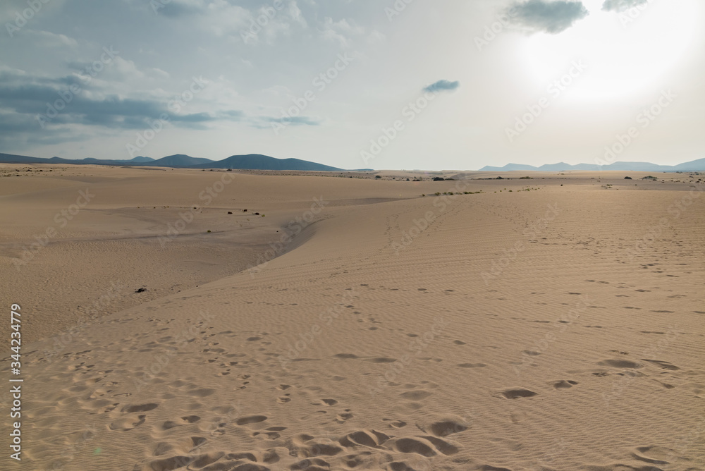 sunset desert of Fuerteventura canary archipelago sunset desert of Fuerteventura canary archipelago