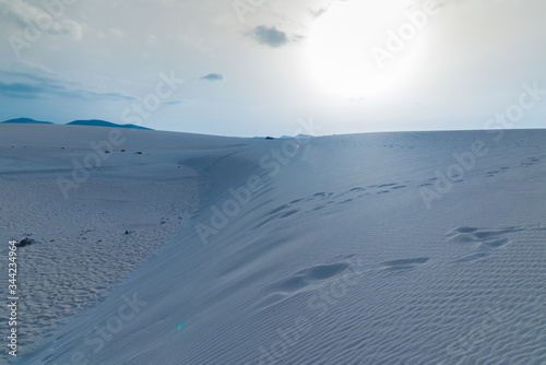 sunset desert of Fuerteventura canary archipelago