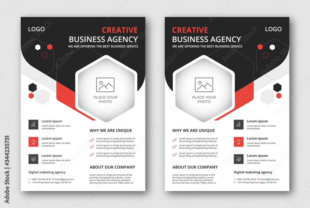 Corporate business flyer poster template with gradient color.brochure cover design layout background