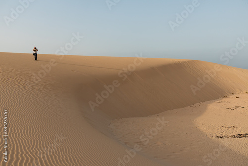 sunset desert of Fuerteventura canary archipelago