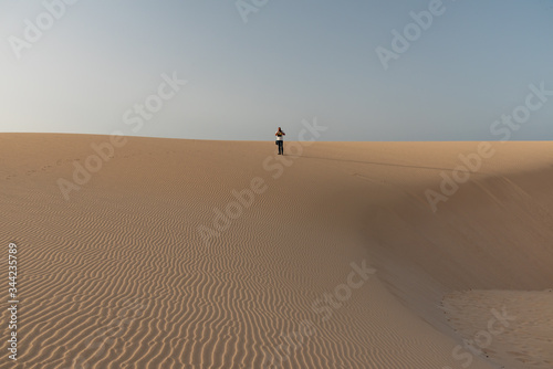 dunes in the Sand desert at sunset