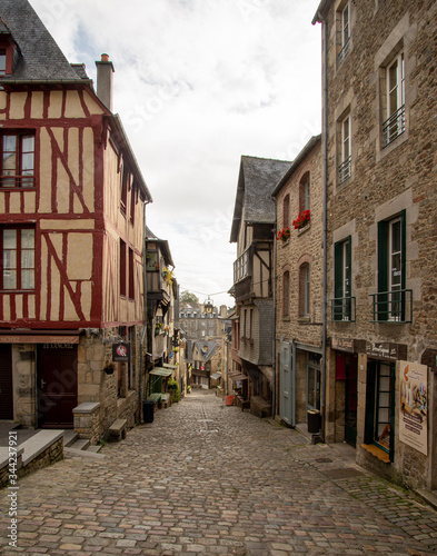 Centre ville Dinan Côtes d'Armor Bretagne France
